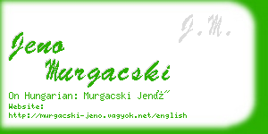 jeno murgacski business card